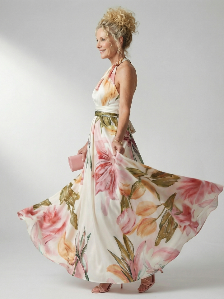 Verlaine | Light Floral Maxi Dress
