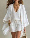 Soft Loose Fit Linen Vest Pants Set