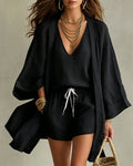 Soft Loose Fit Linen Vest Pants Set