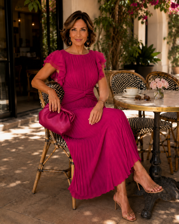 Salome | Pleated Maxi Dress