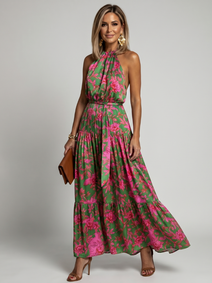 Anouska | Draped Halter Midi Dress