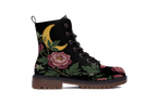 Paeonia Leather Boots (Faux Embroidered)