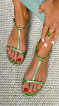Mina - Golden Spring Sandals
