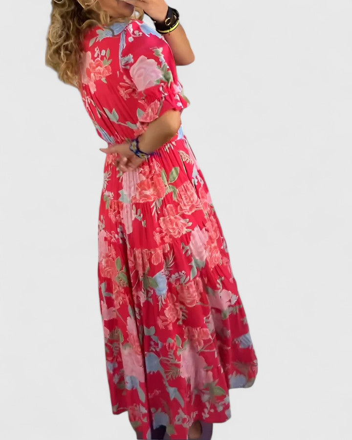 Marcella | Floral V-Neck Maxi Dress
