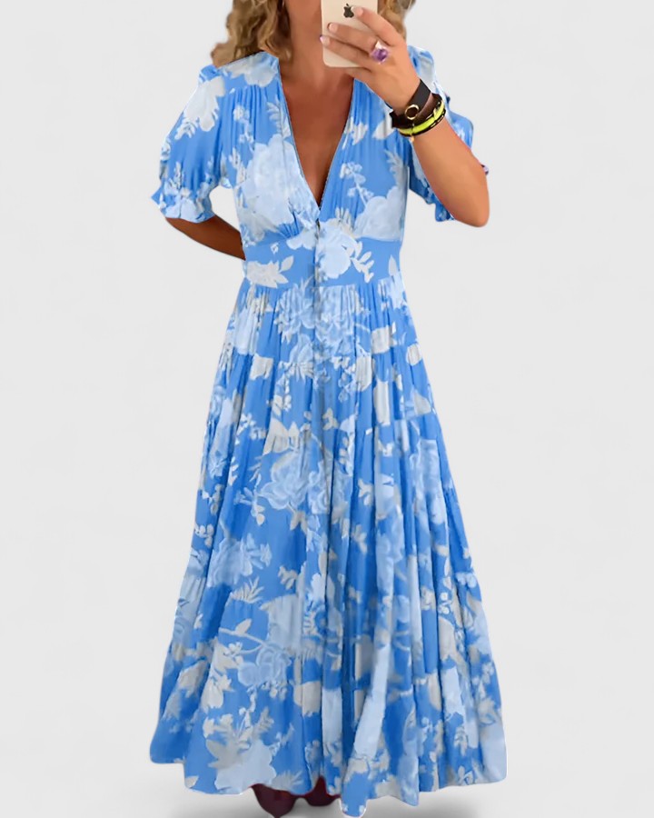Marcella | Floral V-Neck Maxi Dress