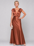 Vespera | Cap Sleeve Wrap Bodice Maxi Dress