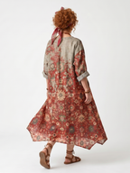 Dorine | Mixed Pattern Relaxed Pocket Midi Dress