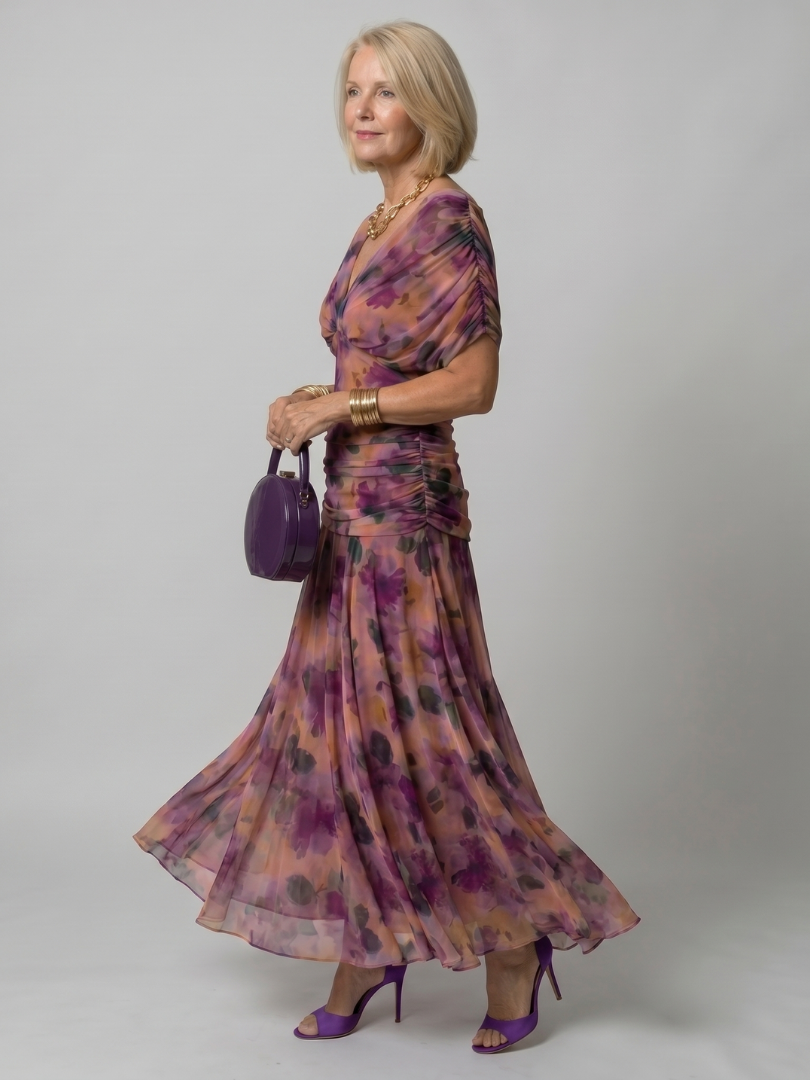 Estelline | Off Shoulder Flow Midi Dress