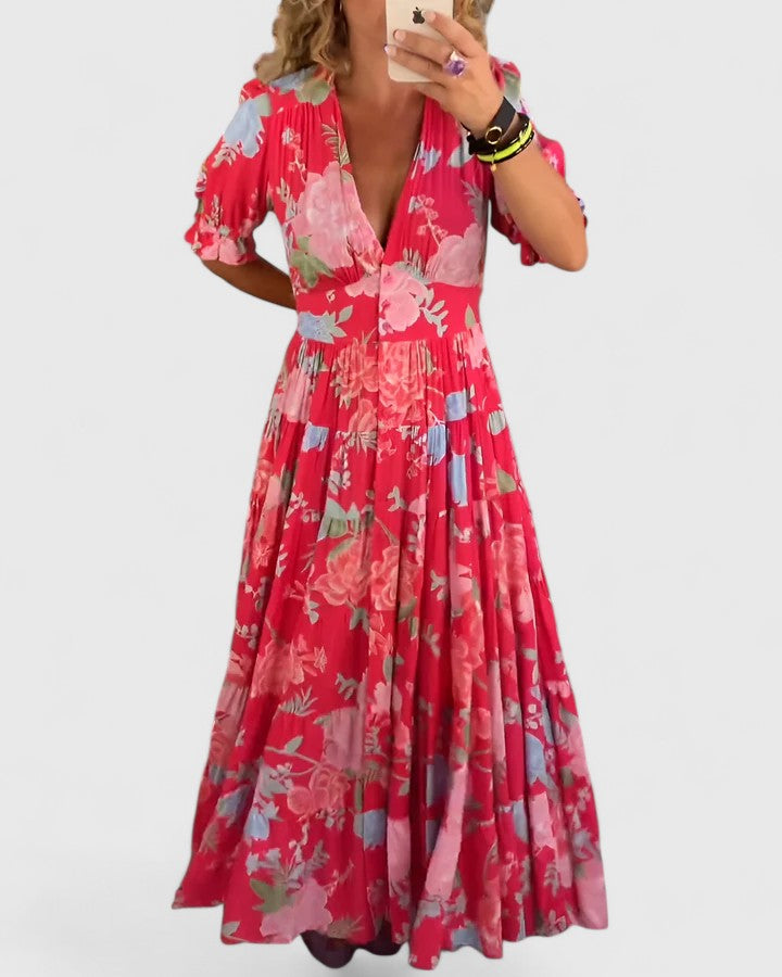 Marcella | Floral V-Neck Maxi Dress