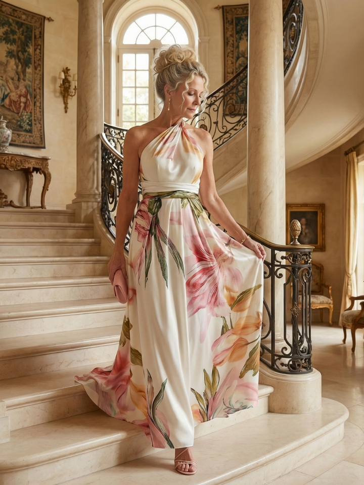 Verlaine | Light Floral Maxi Dress