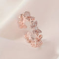 White Gold Butterlfy Rhinestone Ring