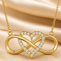 White Gold Infinity Heart Pendant Necklace