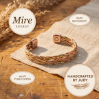 Jasmine | Herringbone Tri-Tone Copper Braid Bracelet