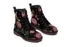 Paeonia Leather Boots (Faux Embroidered)