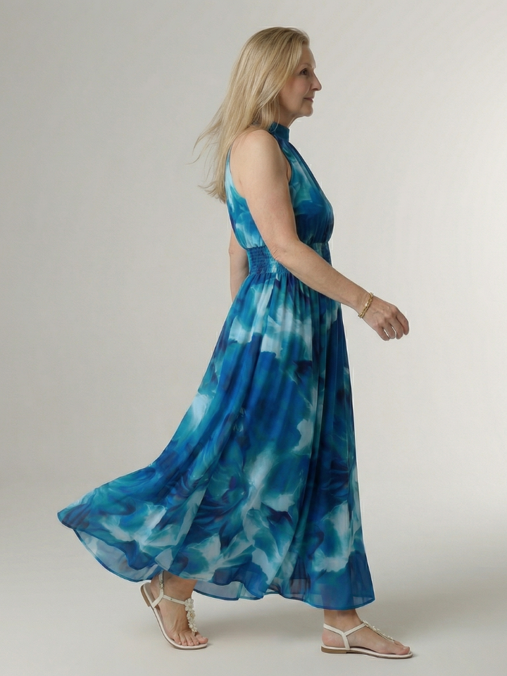 Cataleya | Gathered Halter Midi Dress