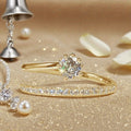 White Gold Inlaid Zirconia Glow Ring