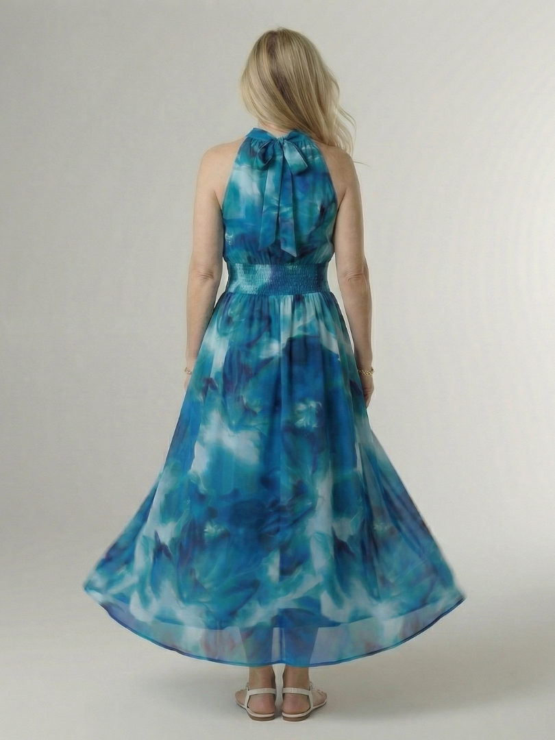 Cataleya | Gathered Halter Midi Dress