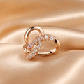 White Gold Zirconia Geometric Stud Earrings