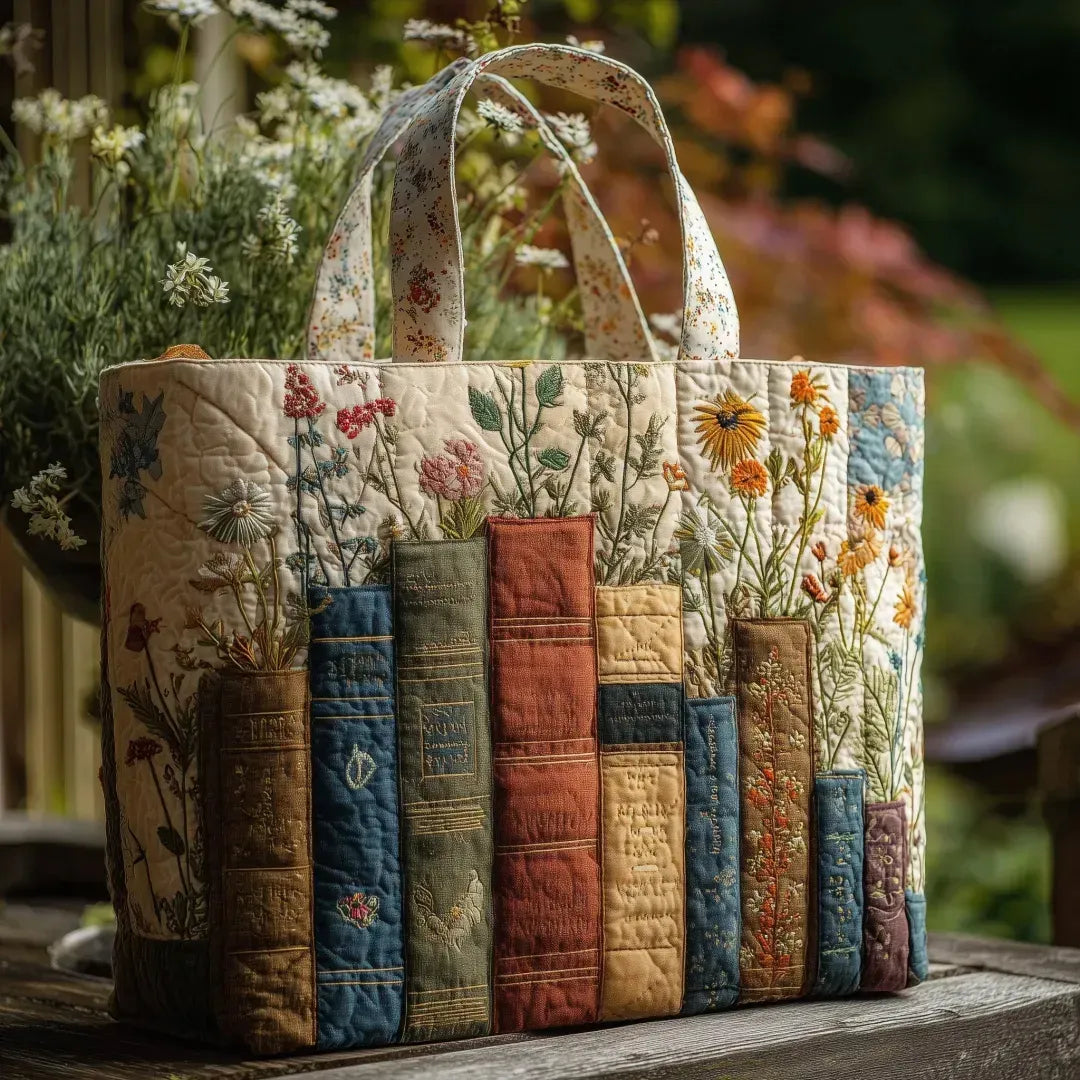 Nora | Quilted Appliqué Tote Bag