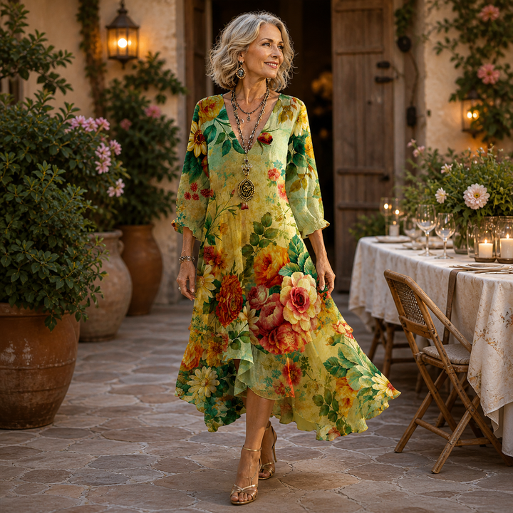 Simone | Floral Midi Dress