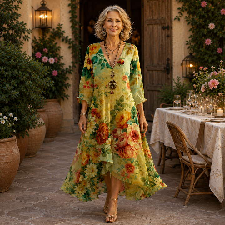 Simone | Floral Midi Dress