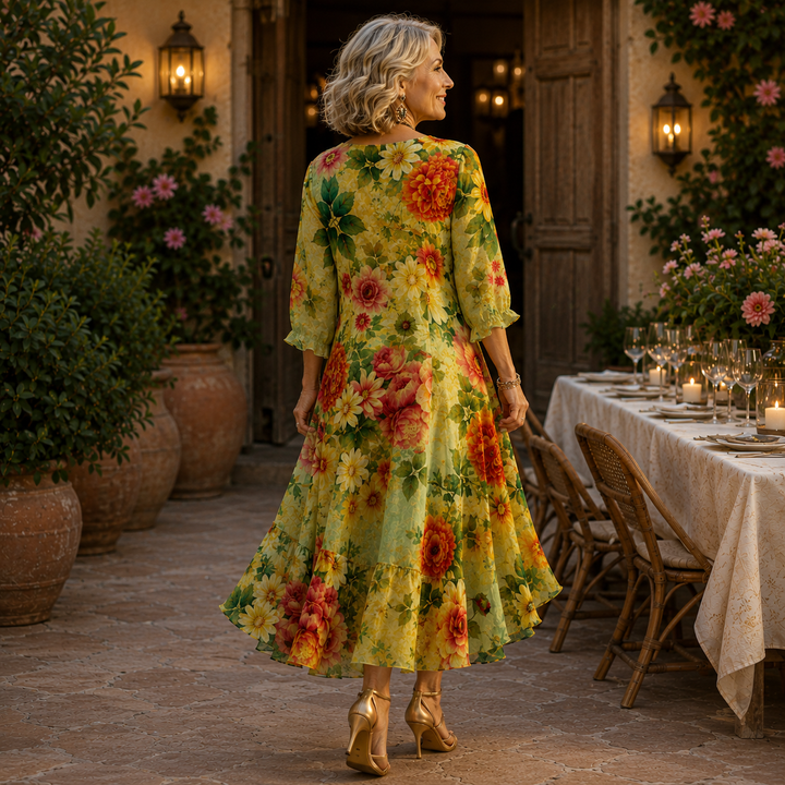 Simone | Floral Midi Dress