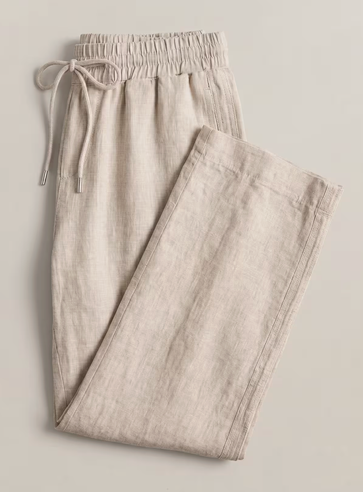 100% European Linen Wide Leg Pants