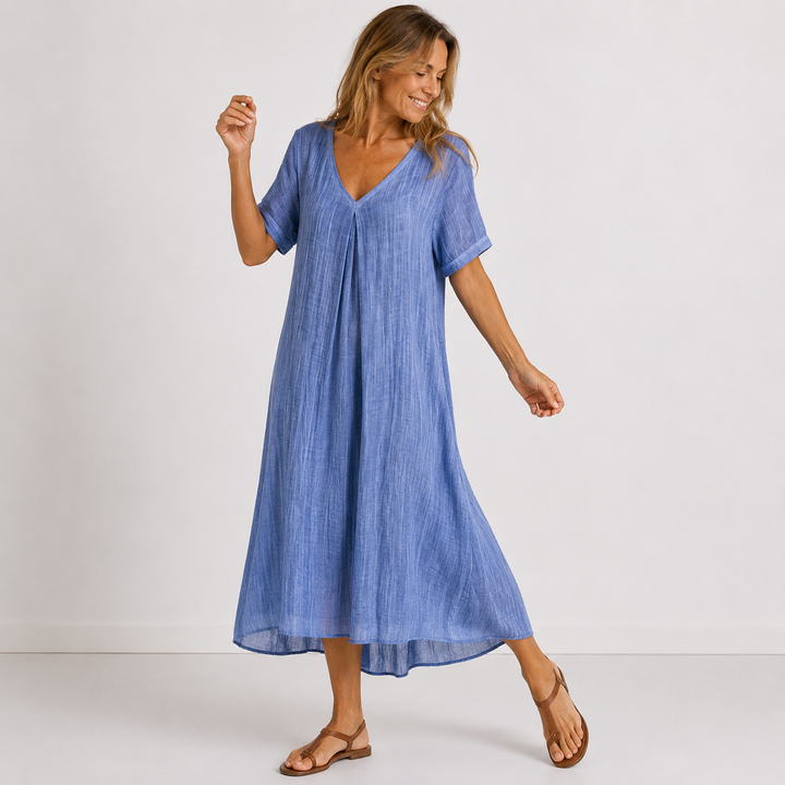Violet | Flowing V-Neck Maxi Dress