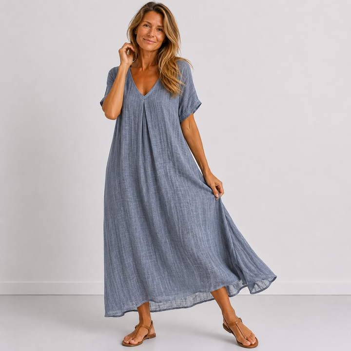Violet | Flowing V-Neck Maxi Dress