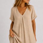 Violet | Flowing V-Neck Gauze Maxi Dress