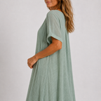 Violet | Flowing V-Neck Gauze Maxi Dress