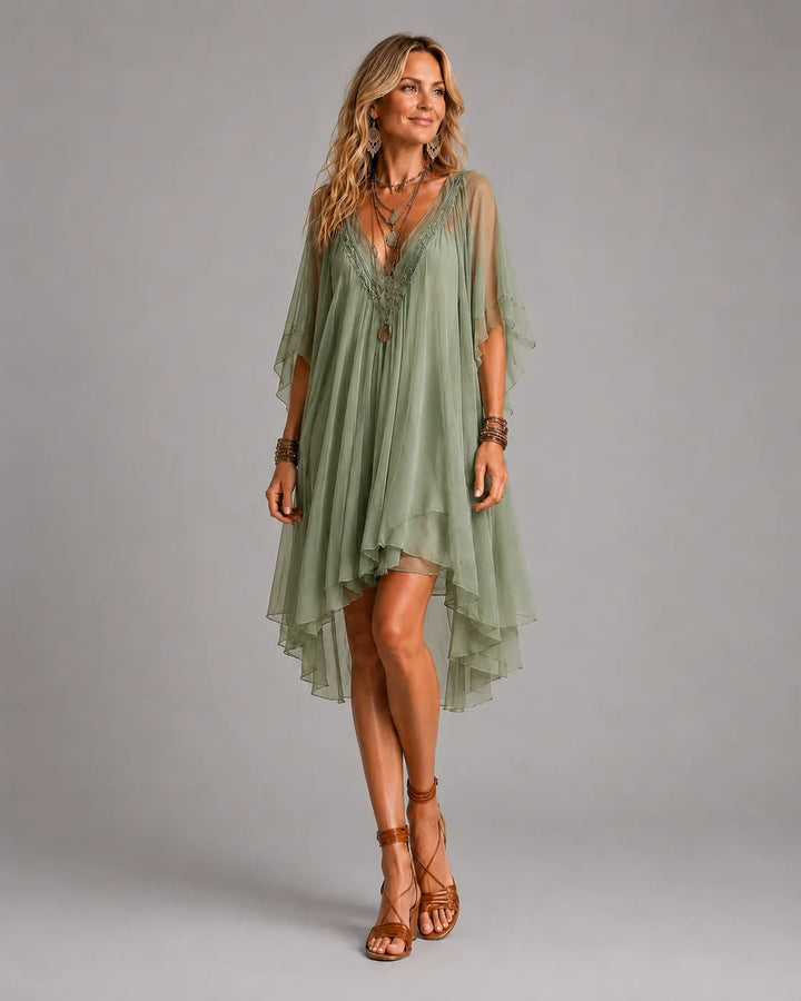 Colleen | Layered Boho Mini Dress