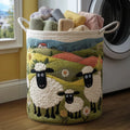 Elsie | Quilted Sheep Laundry Basket