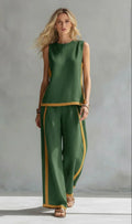 Elisa | Fluid Two-Piece Set with Contrast Details