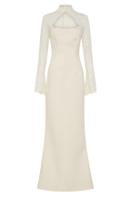 Aurelie Long Sleeve Lace Maxi Dress - Ivory
