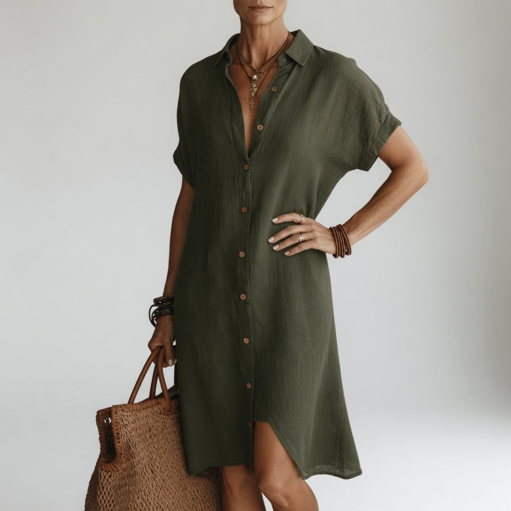 Camille | Midi Shirt Dress