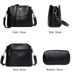Chic Embroidered Leather Tote and Crossbody Bag for Women