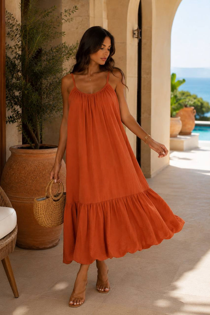 Solea | Flounced Midi Dress