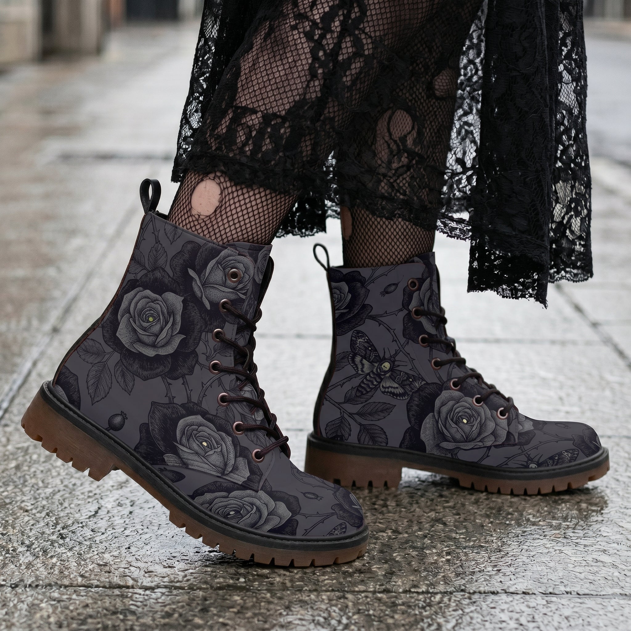 Acherontia Leather Boots