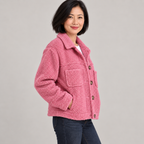 MOIRA™ - Relaxed Fit Fleece Jacket — Pink — side view