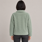 MOIRA™ - Relaxed Fit Fleece Jacket — green — back view