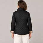 Kelley | Lightweight Quilted Jacket — Black — back view