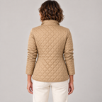 Kelley | Lightweight Quilted Jacket — Khaki — back view