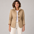 Kelley | Lightweight Quilted Jacket — Khaki — front view