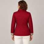 Kelley | Lightweight Quilted Jacket — Red — back view