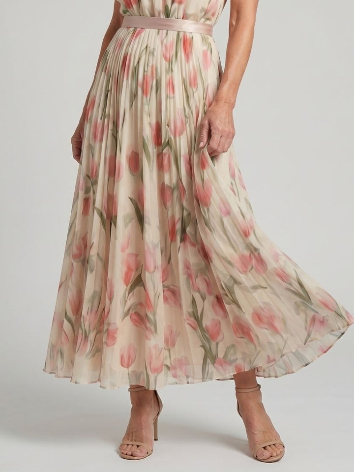 Delacroix | Halter Neck Floral Midi Dress