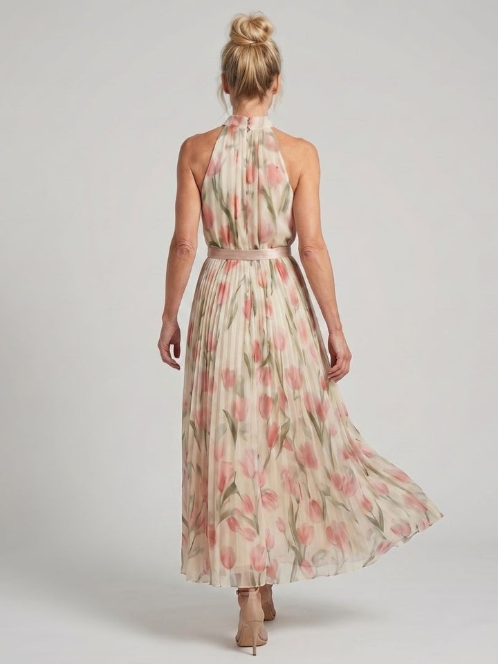 Delacroix | Halter Neck Floral Midi Dress