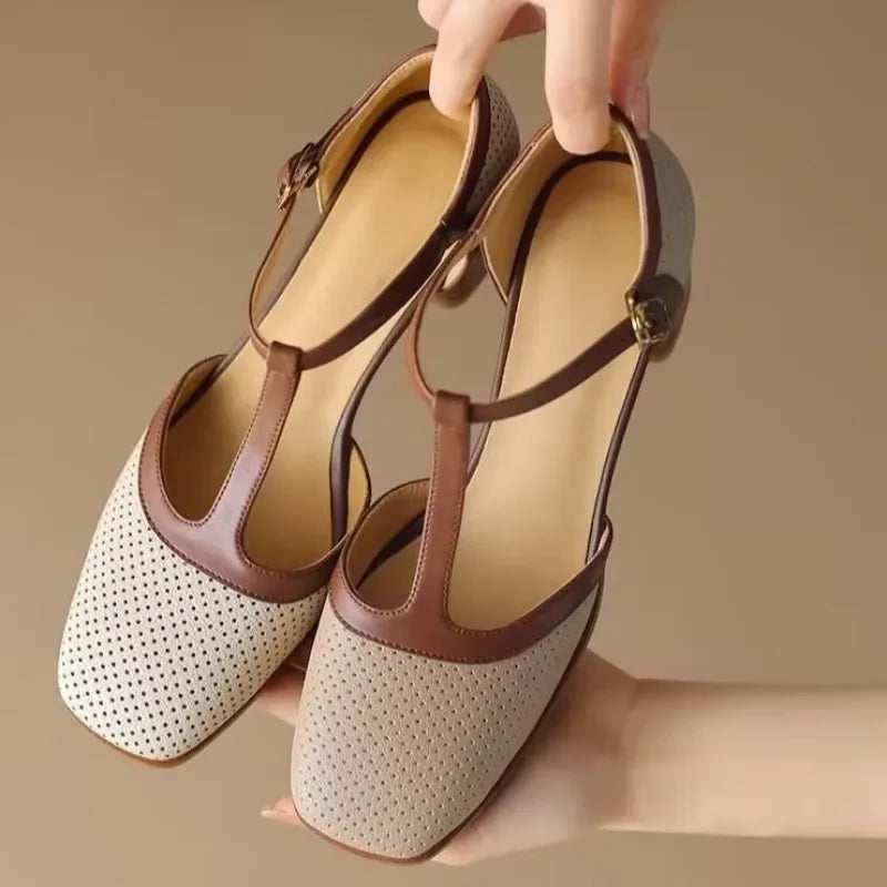 Isava | Vintage Comfort Mid Heel Shoes