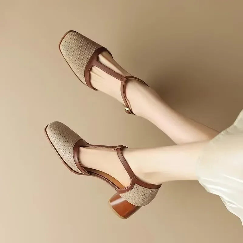 Isava | Vintage Comfort Mid Heel Shoes