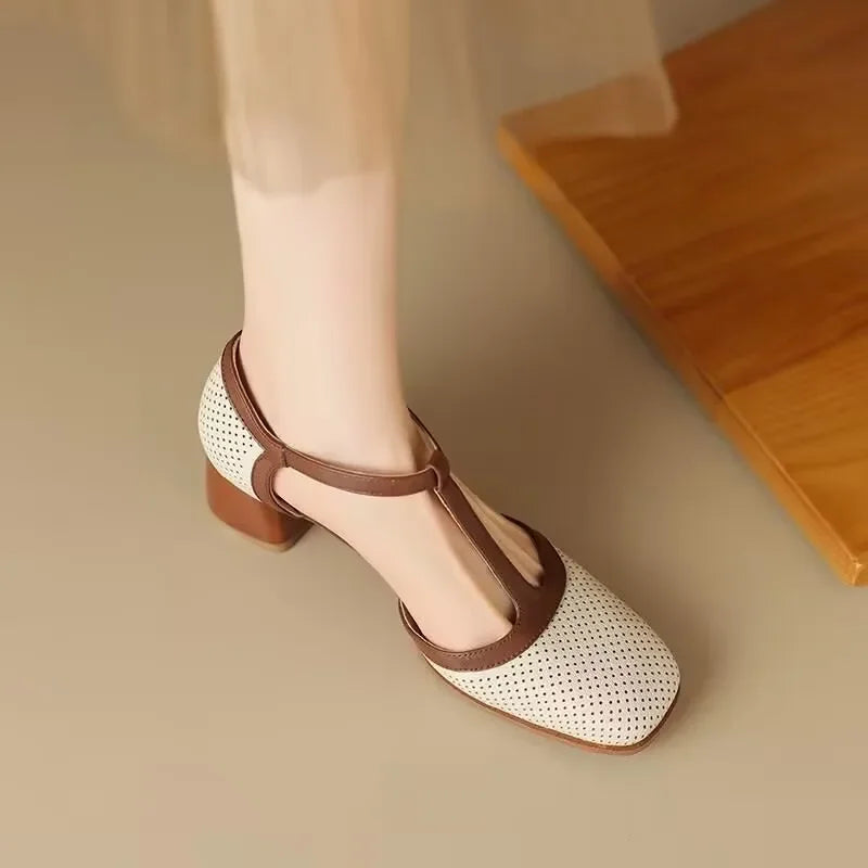 Isava | Vintage Comfort Mid Heel Shoes